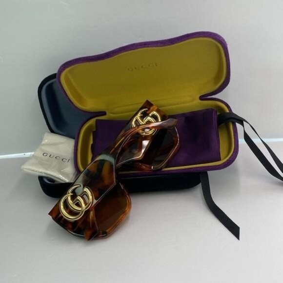 - New Authentic Gucci GG0956S Sunglasses 007 - HAVANA - HAVANA - BROWN - Picture 9 of 9